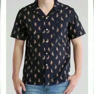 ✨Public Art size large button down black tiger